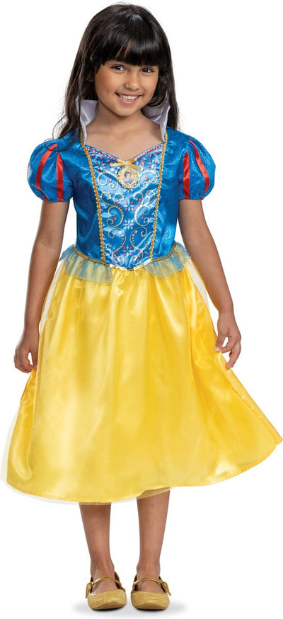 Déguisement princesse disney - Blanche Neige, robe blanche neige classique, taille s (5 - 6 ans), fille