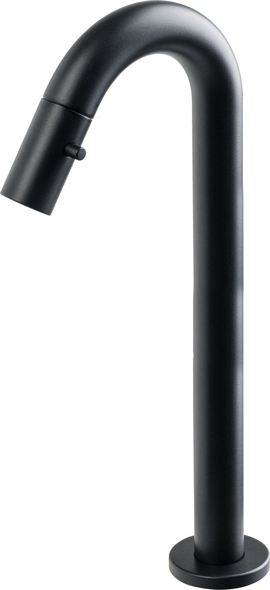 Robinet de WC Plieger Lupo 2.0 – Robinet de lavabo à poser – Modèle surélevé – Bec 20,3 cm – Garantie 10 ans – Noir mat