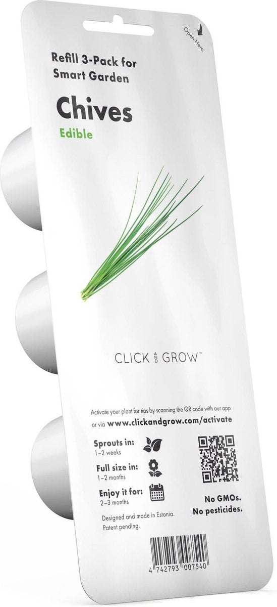 Recharge de ciboulette Click and Grow, pack de 3