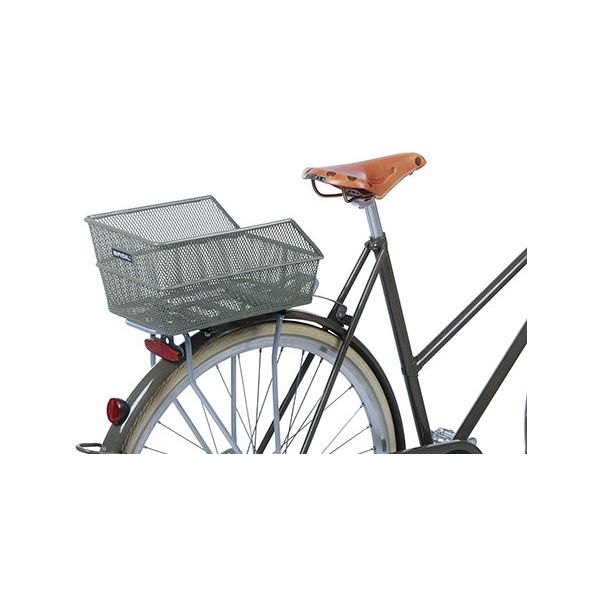 Basil Cento Flower S - Panier à vélo - à l'arrière - vert olive
