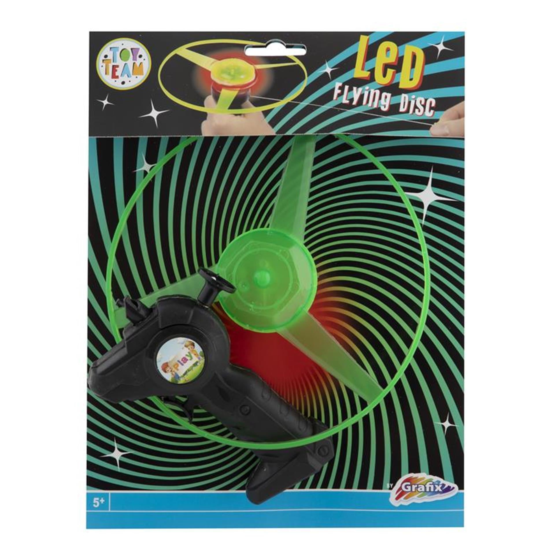 Disque volant LED Grafix avec cordon de traction
