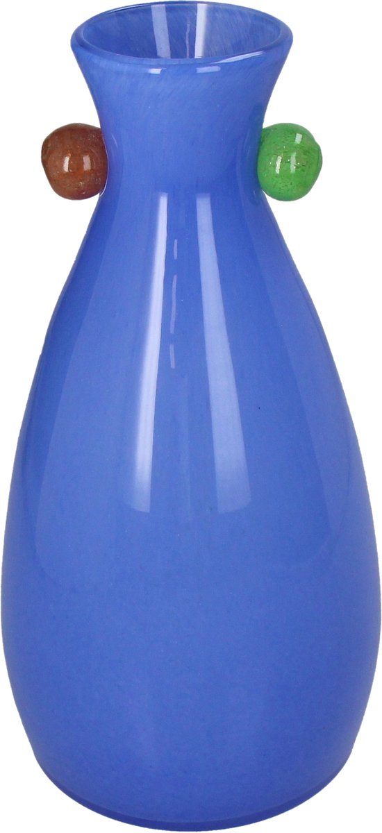 Vase collection HD verre bleu 16x16x31,5cm