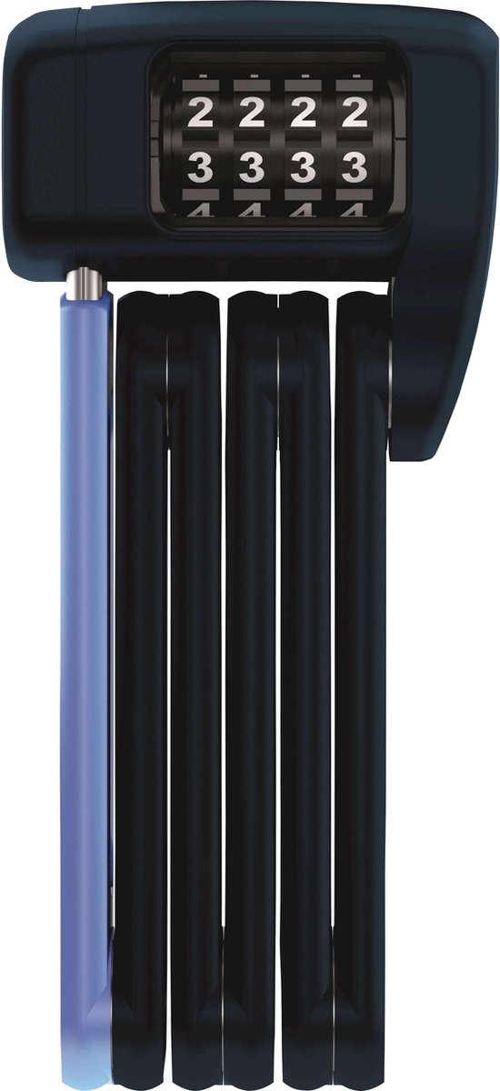 Abus bordo combo lite mini 6055c 60 - verrouillage pliant - bleu