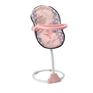 Chaise de poupée 3 en 1 rose gris 42x40x40 cm
