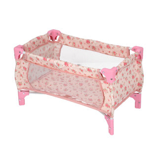 Lit de poupée pliable fleur rose