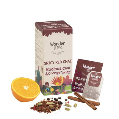 Wonder leaves bio ft chai rouge épicé (25x 1.8gr)