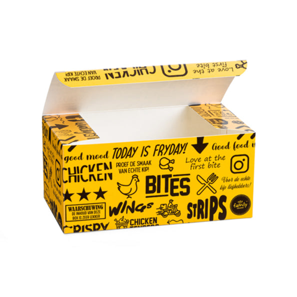 Boîte pliante snack familial poulet (250 pièces)