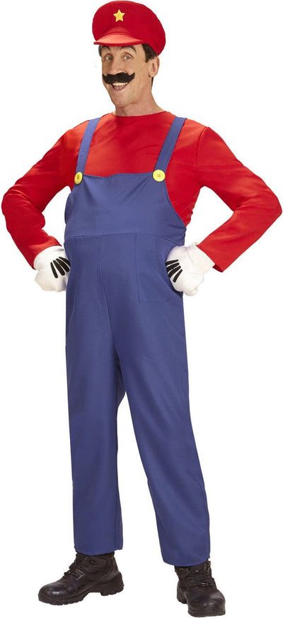 Finidi plombier mario | homme | grand | costume de carnaval | déguisements