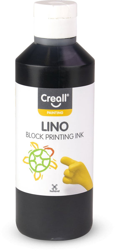 Creall Lino Blockprint Paint Black, 250 ml
