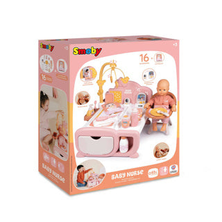 Set de soins pour poupée 3 en 1 rose