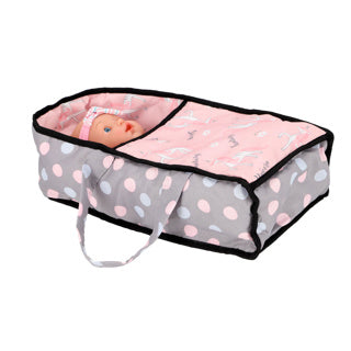 Poupée Pram 2 en 1 rose gris 66,5x37x69 cm