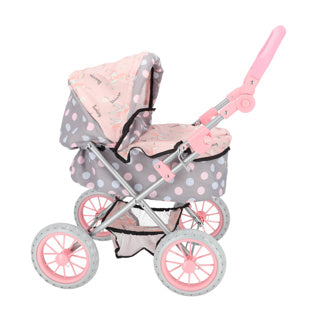 Poupée. + sac de soins rose gris 65x35.5x75 cm