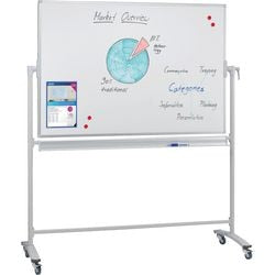 Tableau blanc mobile franken stc201 en acier peint gris clair