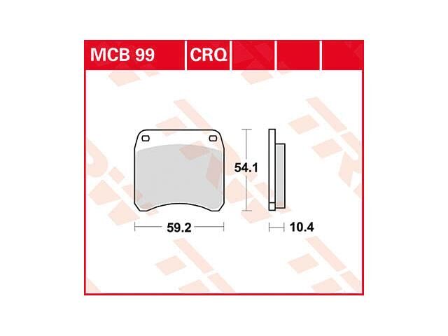 TRW Brake Pad McB 99 CRQ Hyper Carbone Racing