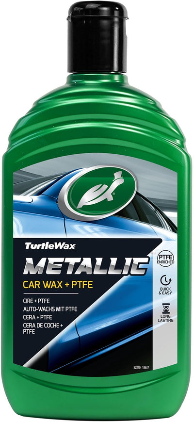 Turtle wax cire métallique+ptfe - protection longue durée - propriétés hydrofuges - ne laisse aucun résidu ni trace - 500ml