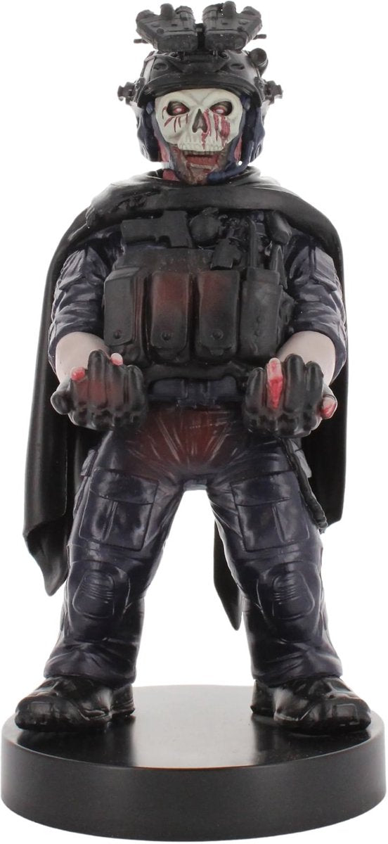 Cableguys call of duty - zombie ghost warzone - support de figurine pour téléphone | contrôleur | étui de chargement (attaches-câbles d'origine)