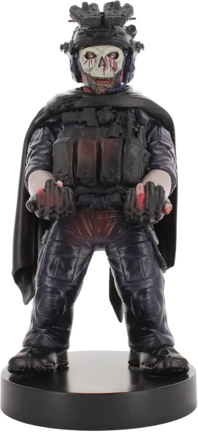 Cableguys call of duty - zombie ghost warzone - support de figurine pour téléphone | contrôleur | étui de chargement (attaches-câbles d'origine)