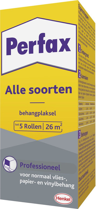Poudre à papier peint professionnelle Perfax boîte 180 g | convient à tous les types de papiers peints | pour applications professionnelles | adhérence puissante et fiable | facile à mélanger et à appliquer