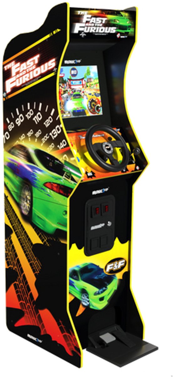 Arcade1up - la borne d'arcade de luxe fast the furious - comprenant 4 jeux