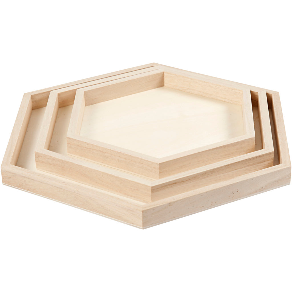 Creativ Company Plays en bois divers, ensemble de 3