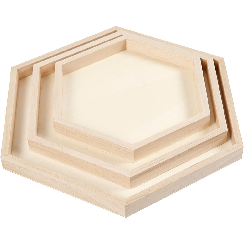 Creativ Company Plays en bois divers, ensemble de 3