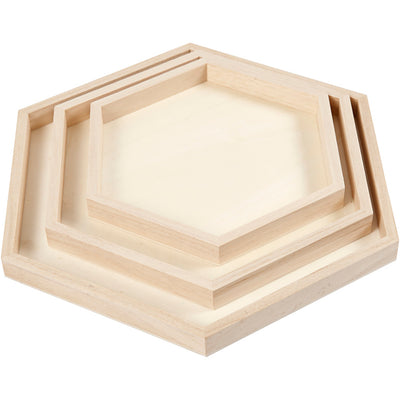 Creativ Company Plays en bois divers, ensemble de 3