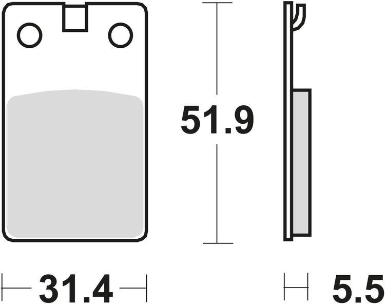 TRW Brake Pad MCB 564 Standard organique