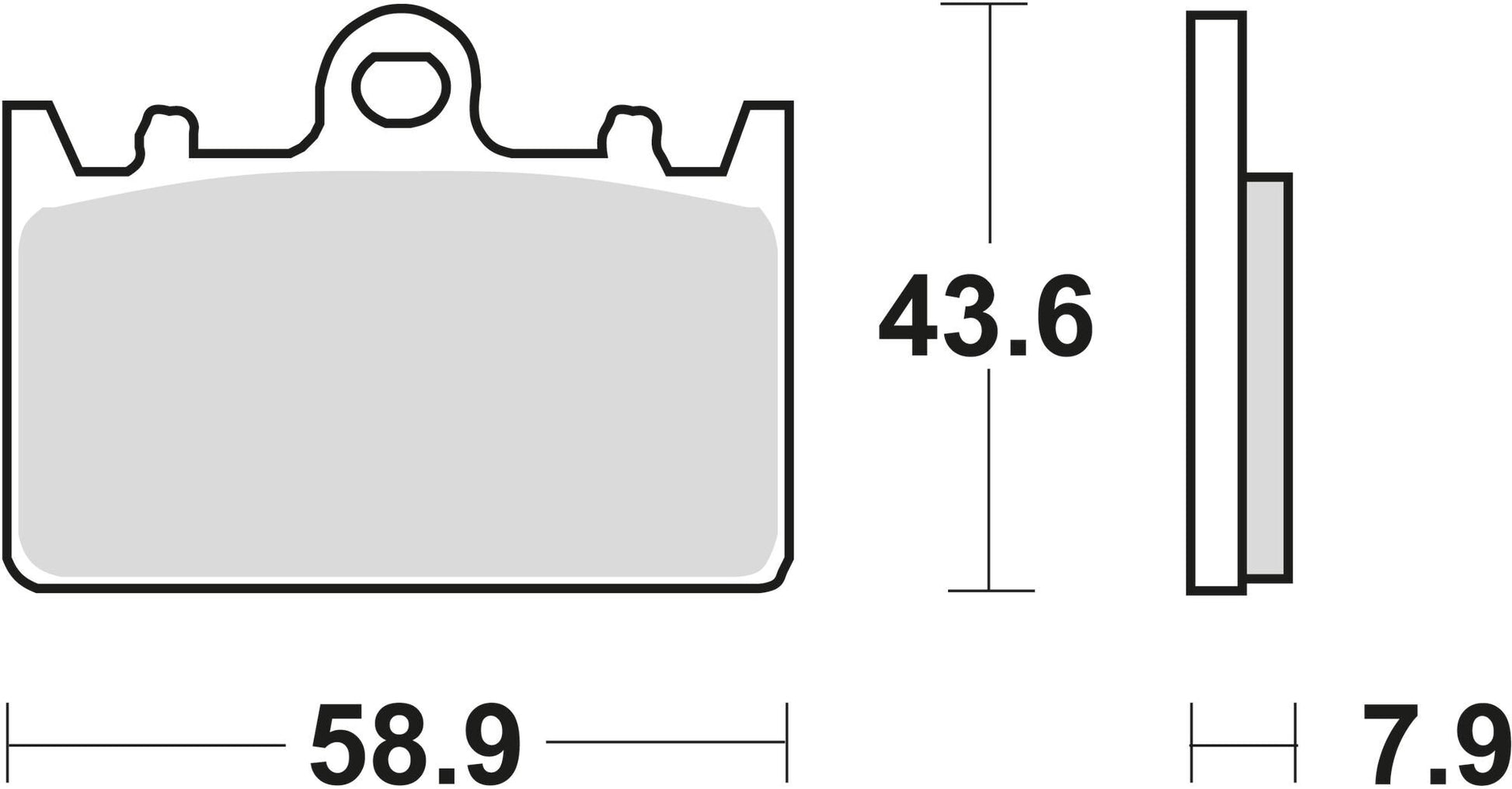 TRW Brake Pad MCB 643 Standard organique