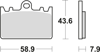 TRW Brake Pad MCB 643 Standard organique