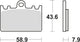 TRW Brake Pad MCB 643 Standard organique