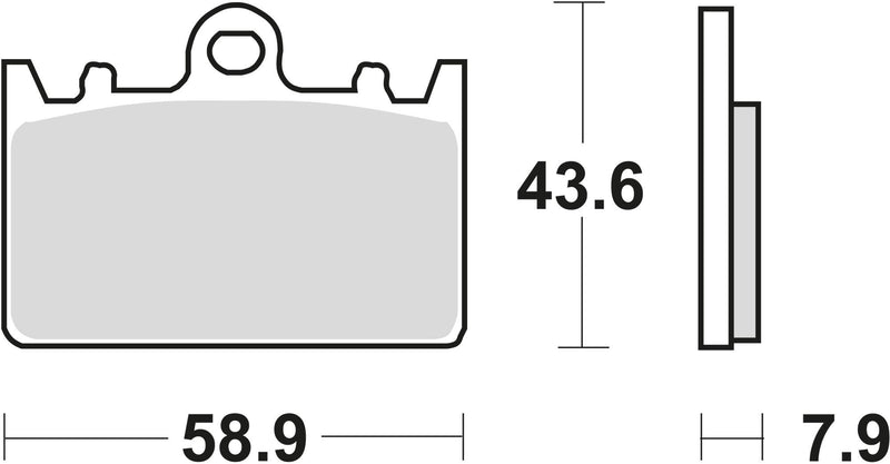 TRW Brake Pad MCB 643 Standard organique