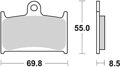TRW Brake Pad MCB 595 SRT SINT.Metal Road Track
