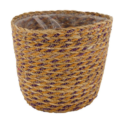 Panier de collections naturelles jonc de mer ø18x16cm multi