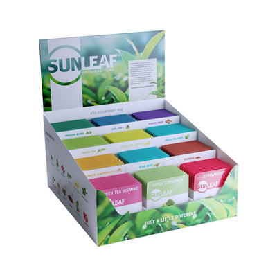 Présentoir assortiment de thés Sunleaf (120x1,5gr)