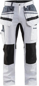 Blåkläder blaklader pantalon de travail pour peintres avec stretch 1910-1000 - blanc noir - c48