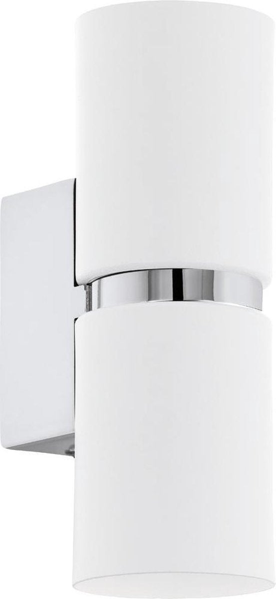 Eglo passa - applique - 2 lumières - chrome, blanc