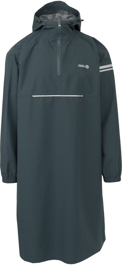 Agu poncho de pluie à manches longues urbain extérieur vert d'eau profonde