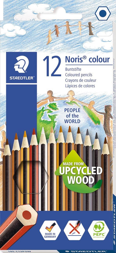 Staedtler crayon de couleur noris club people of the world 12 crayons de couleur - crayons beiges - crayons de couleur beige - crayons skincolor