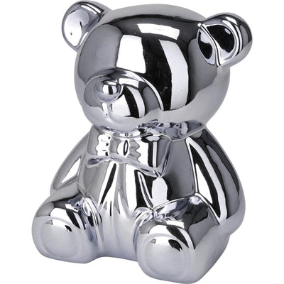 Tirelire style maison ours argent or
