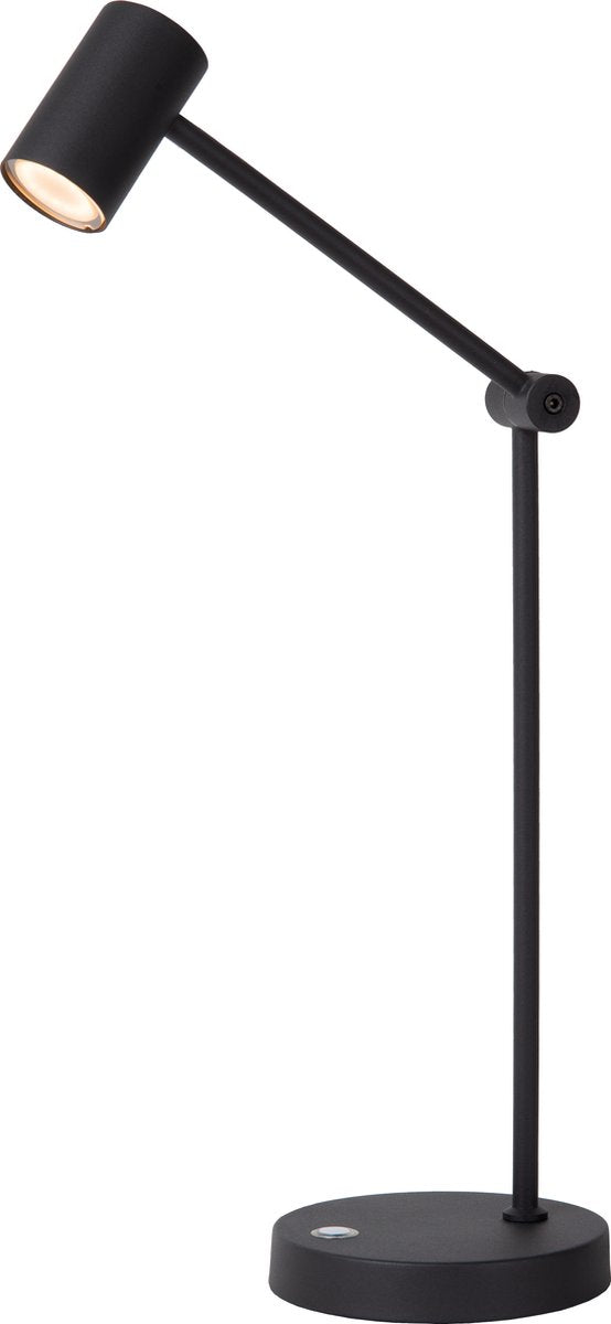 Lucide tipik - lampe de bureau rechargeable - batterie rechargeable - LED 3 stepdim - 1x3w 2700k - noir