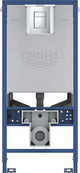Kit d'installation Grohe Rapid SLX 3 en 1 - réservoir à encastrer 1,13 m pour WC suspendu - avec plaque de commande skate cosmopolitan s, évier universel, plaque de commande, gestionnaire de débit, fixations murales et prise - 39603000