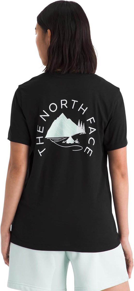 The North Face W Monte Regular Short Sleeve Tee-Graphic Chemise d'extérieur pour femme - Noir Tnf