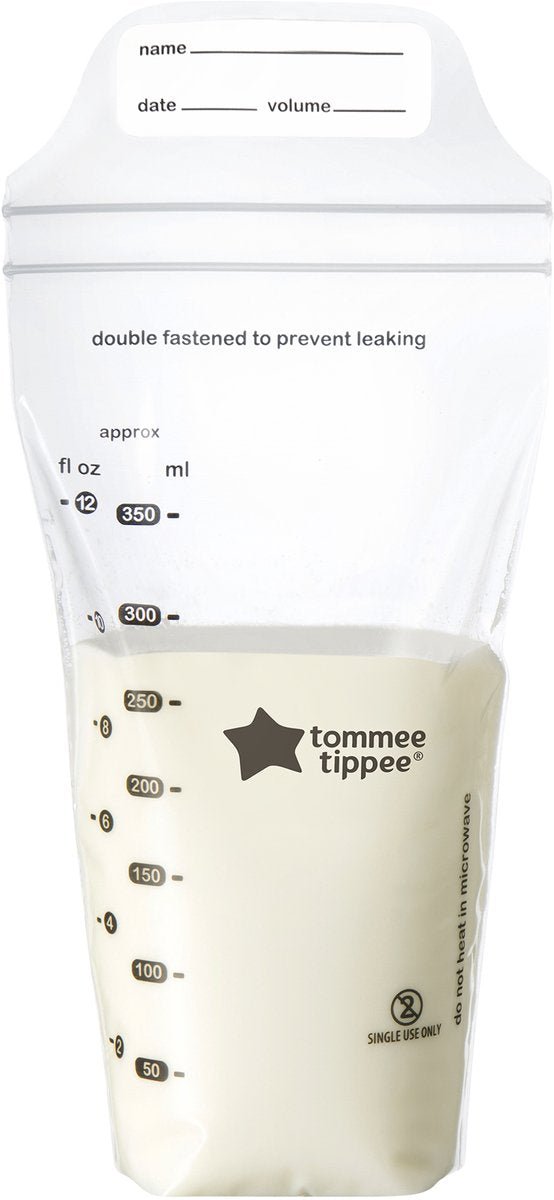 Tommee tippee plus proche de la nature - sachets de conservation du lait maternel - pré-stérilisés - double fermeture sécurisée - usage unique - 350 ml - 36 pièces