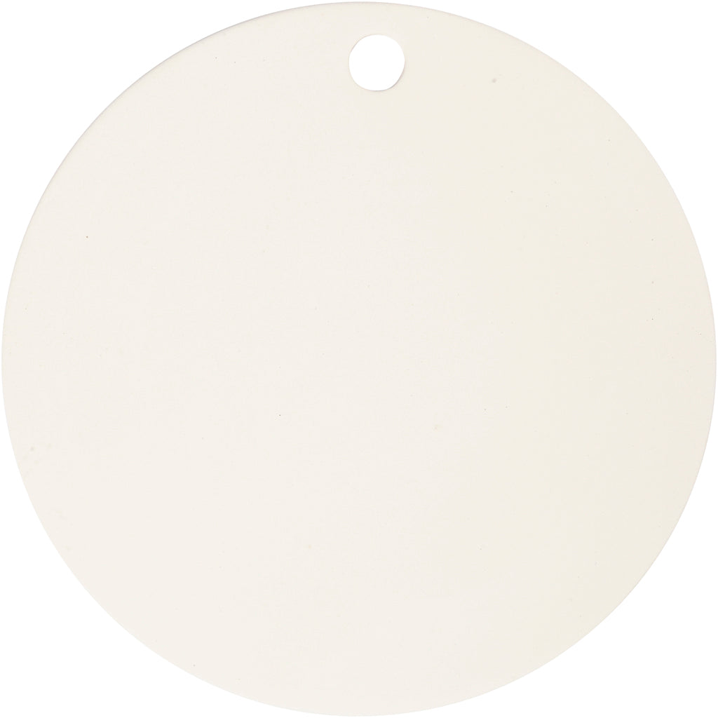 Étiquette d'entreprise Creativ, d 15 cm, épaisseur 0,5 cm, blanc, 1 pièce