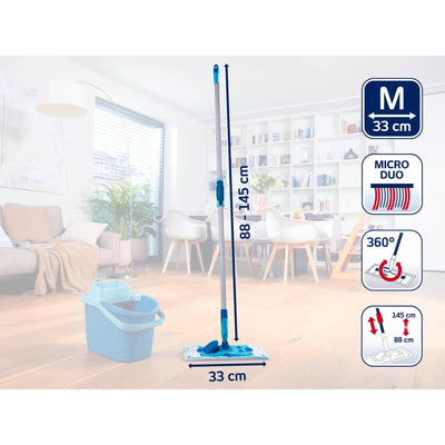 Leifheit Leifheit 55512 PowerClean M 33cm d'essuie-glace avec acier au télescope 88-145 cm