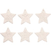 Creativ company décorations à suspendre, étoile, dim. 7x7 cm, blanc, 6 pièces 1 boîte