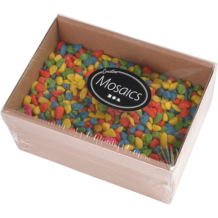 Pierres mosaïque Creativ company, taille 8-10 mm, épaisseur 5 mm, couleurs vives, 2 kg 1 boîte