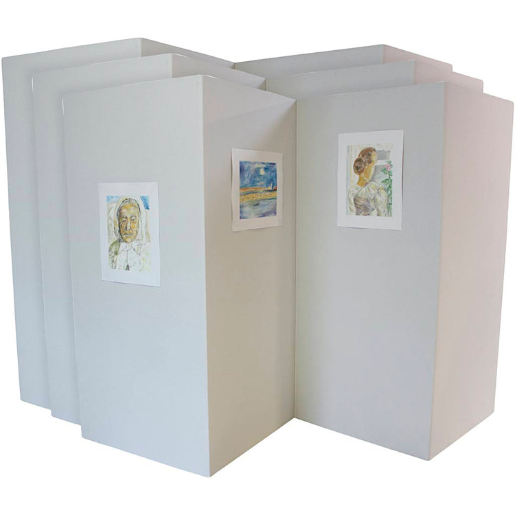 Murs de présentation, H: 190 cm, B: 4x90 cm, épaisseur 4 mm, 3 pièces 1 boîte