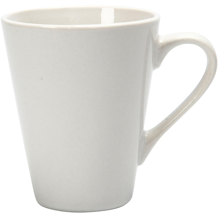 Tasses Creativ company, h : 10 cm, d 5-8 cm, 250 ml, blanc, 1 pièce
