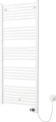 Plieger Elba Sèche-serviettes électrique – Sèche-serviettes – Avec thermostat à horloge – 146,2 cm x 50 cm – 700 watts – Blanc